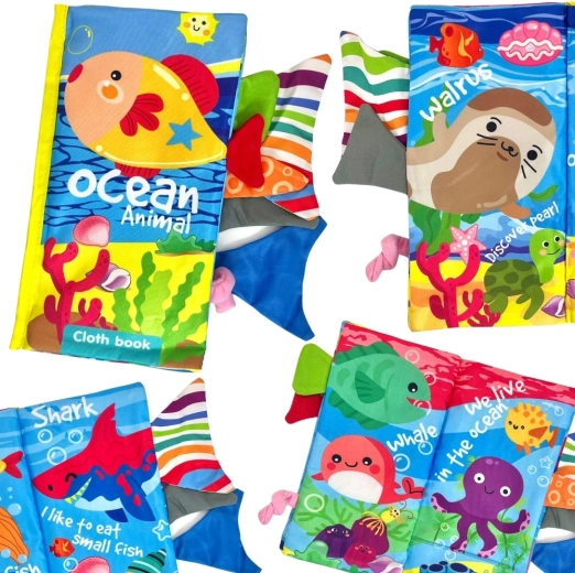 Woopie Baby fabric crinkle book with sea animal tails