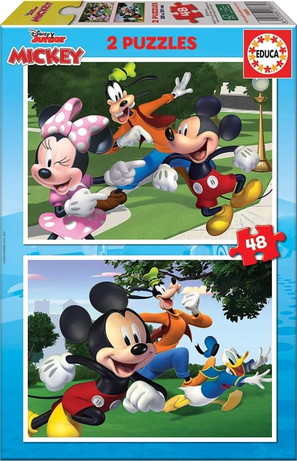 Puzzle Mickey i prijatelji 2x48 komada