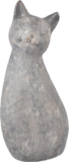 Keramička dekoracija mačka MEG, siva, 83 cm