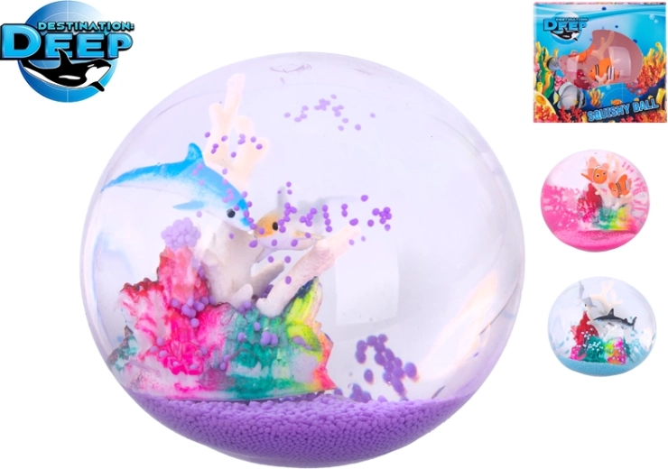 Rastezljiva antistresna loptica Destination Deep s morskim motivima 9 cm