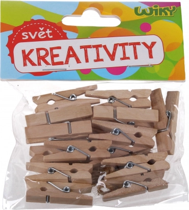 Drvene kvačice 2,5 cm, 25 kom s uzicom