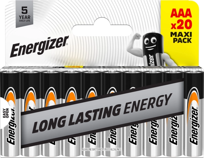 Energizer Everyday AAA alkalne baterije, 20 kom