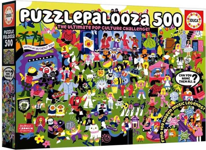 Educa puzzle Puzzlepalooza 500 dijelova – glazbeni istraživački izazov