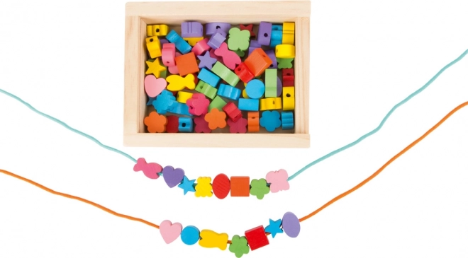 Small Foot Wooden Threading Beads Shapes
