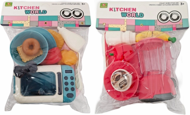 Children’s kitchen set with microwave or mixer and accessories