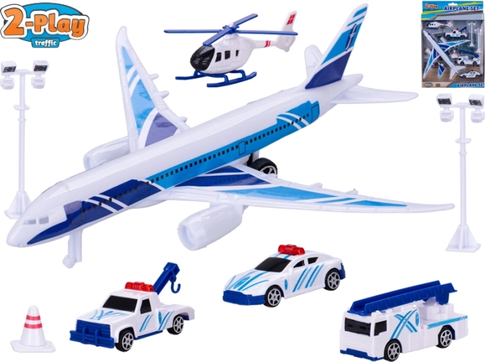 Dječji avion s povratnim pogonom s vozilima i dodacima 2-Play Traffic