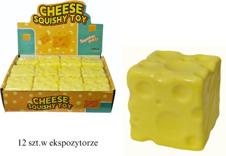 Anti-stress squeeze ball in the shape of cheese - 1 piece