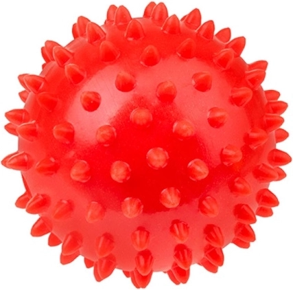 Fizjo rehabilitacijska masažna loptica s bodljicama 7,6 cm crvena