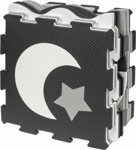 Pjenasta podloga za djecu crno-bijela