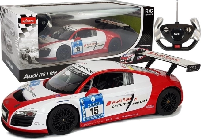 Rastar Audi R8 LMS daljinski kontrolirani auto 1:14 bijelo-crveni