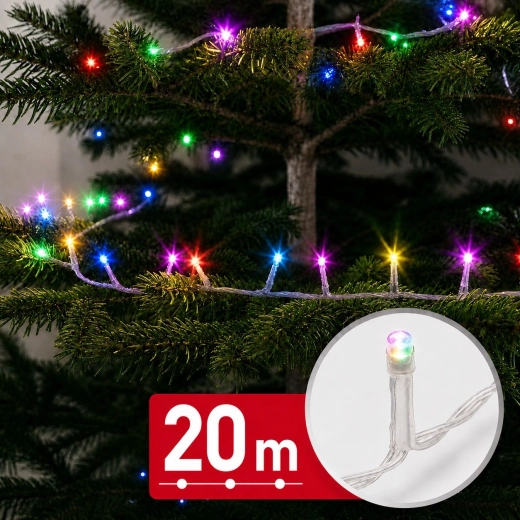 Multicolor LED Light Chain 20 m, 400 LEDs