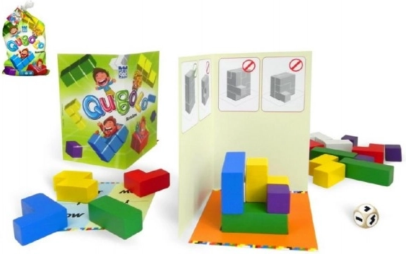 Qubolo društvena igra s drvenim kockama u platnenoj vrećici