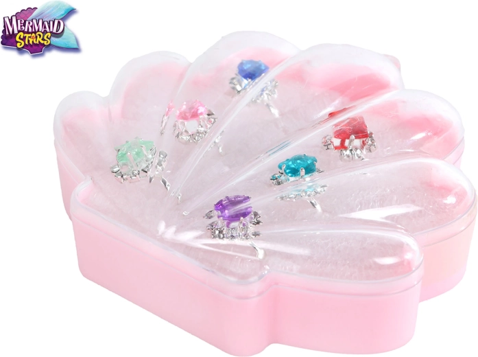 Mermaid Stars set of children’s rings in a shell-shaped box (6 pcs)