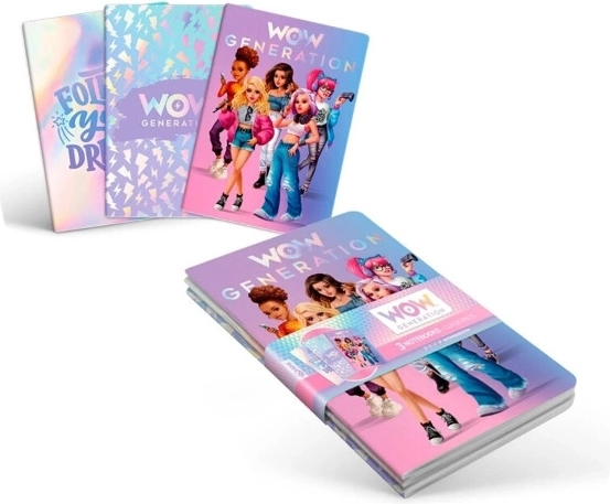 Bilježnica A5 WOW Generation – set od 3 komada