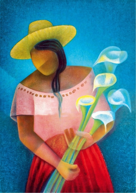 Slagalica žena s aronima 1000 dijelova BLUEBIRD