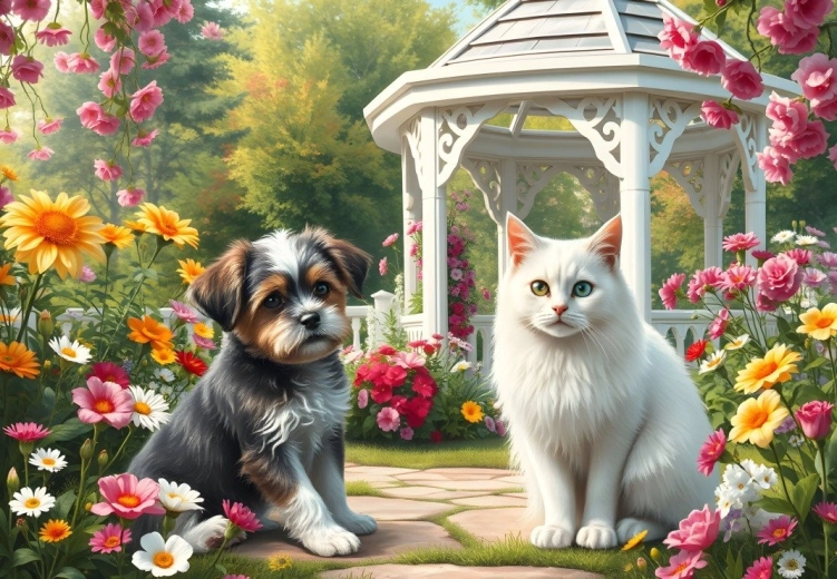 Bluebird puzzle Prijatelji u vrtu 1000 dijelova