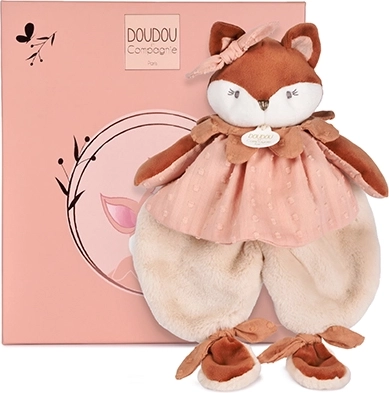 Doudou poklon set plišana mazilica lisica Mina 29 cm
