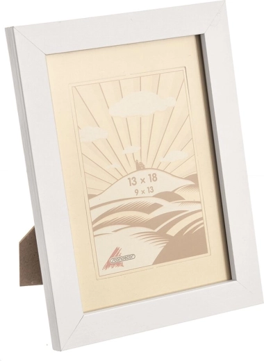 White wooden photo frame 13 × 18 cm