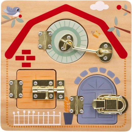 Wooden Busy Board with Locks World of Children