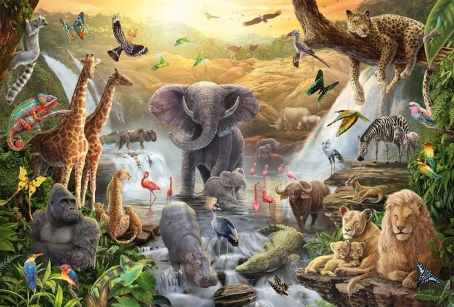 Puzzle Životinje u Africi 60 dijelova