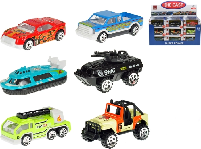 Metalni autić 7 cm 1:64 s slobodnim hodom