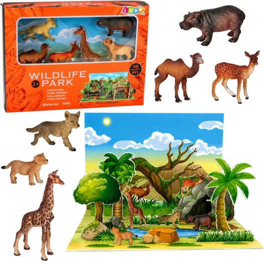 Set figurica divljih životinja s 3D parkom