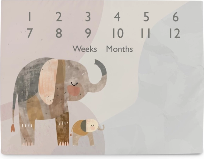 Ceba Baby miljennička podloga za fotografiranje basic elephant family 92 × 72 cm