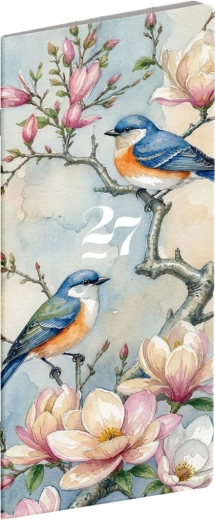 Notique džepni rokovnik Ptičice 2027 (mjesečni) 8 × 18 cm