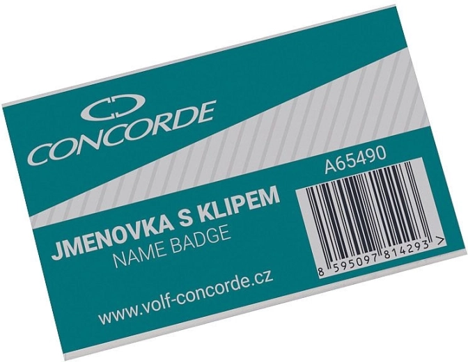 Name badge with clip and pin 6 × 9 cm