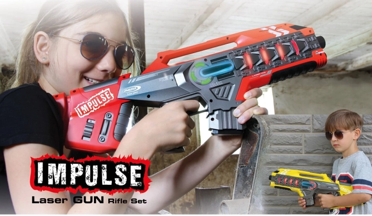 Impulse laser tag gun set yellow/red
