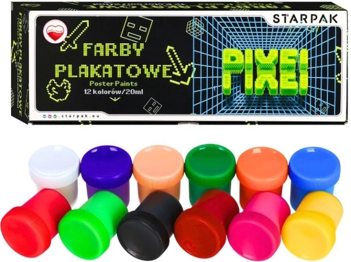 Poster paints Game Pixel 12 colors