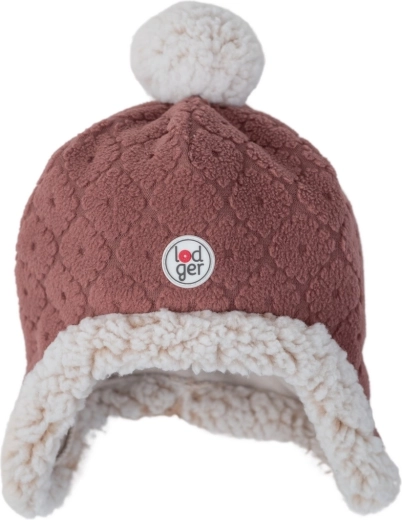 Lodger fleece hat Hatter Folklore fleece rosewood 3–6 months