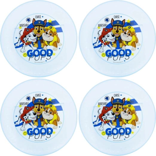 Stor set of kids’ plates Paw Patrol blue (4 pcs)