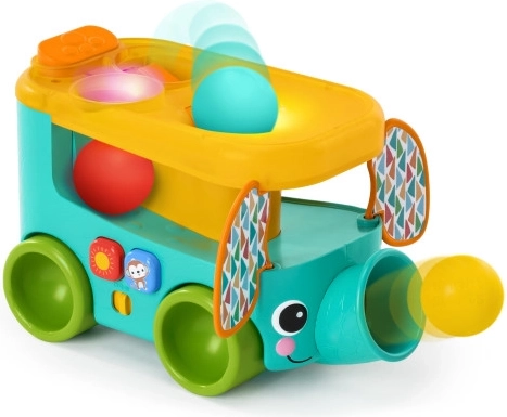 Pop & Roll Safari Bus Shape-Sorting Car with Balls by Bright Starts