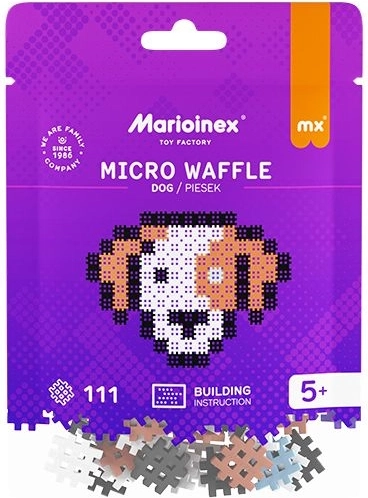 Marioinex Micro Waffle kockice – pas (111 kom)