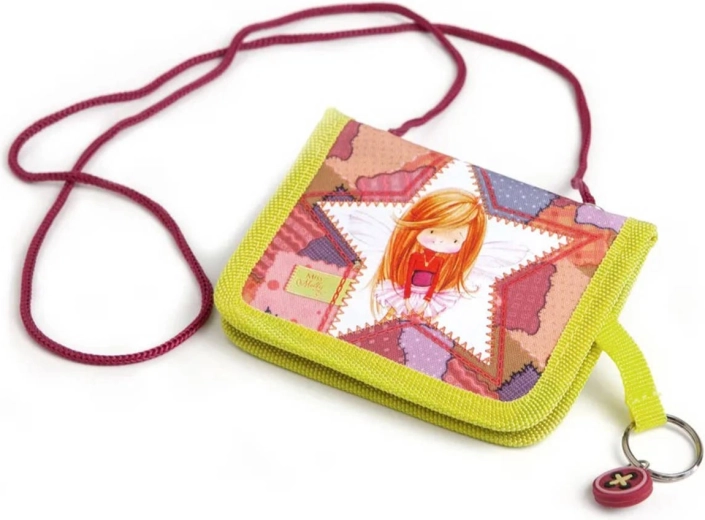 Children's school neck wallet Miss Molly with lanyard and keyring - 1 piece