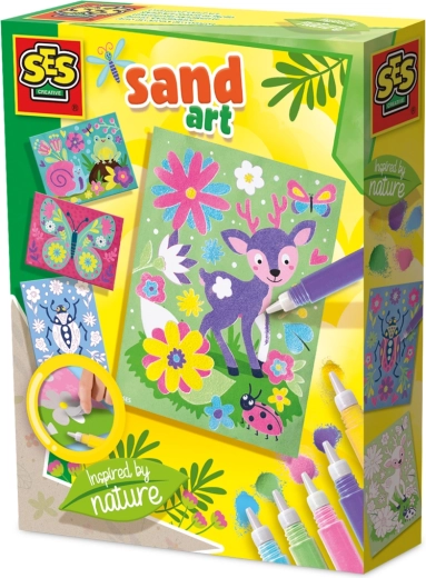 Sand Art fun coloring – nature