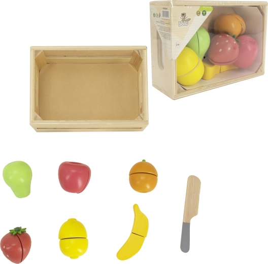 Babu drveno rezanje voća u sanduku