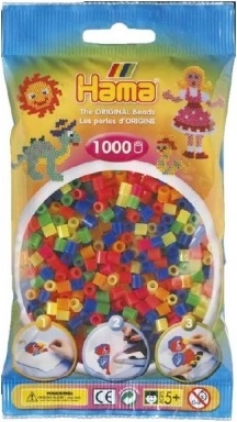Peglice Hama MIDI prozirne neonske 1000 kom