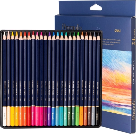 Finenolo Colored Pencils, 24 Colors
