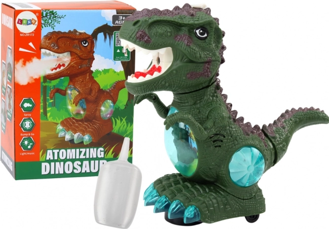 Zeleni plešući dinosaur s senzorom prepreka i svjetlosnim efektima