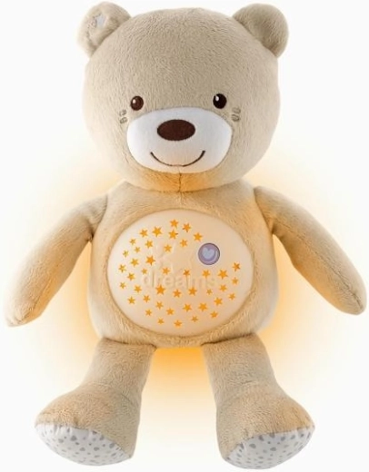 Chicco plišani medo s projektorom i glazbom Baby Bear First Dreams, bež