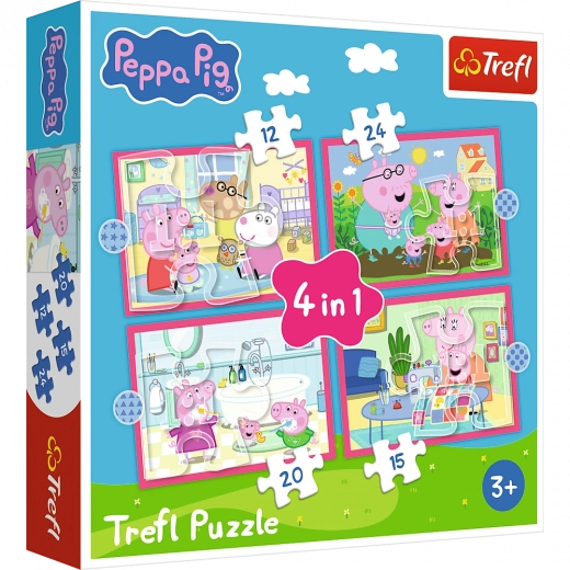 Puzzle 4 u 1 Peppa voli avanture
