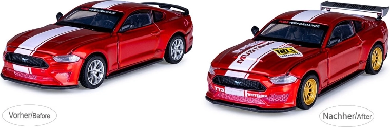 JAMARA Ford Mustang GT red metal model 1:42 with tuning set