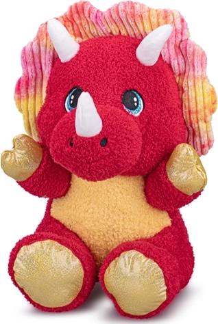Plišani sjedeći triceratops crveni 16,5 cm