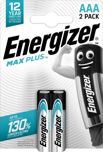 Energizer Max Plus AAA alkalne baterije, 2 kom