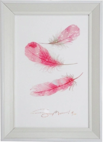 Slika s obojenim perjem 20 × 30 cm