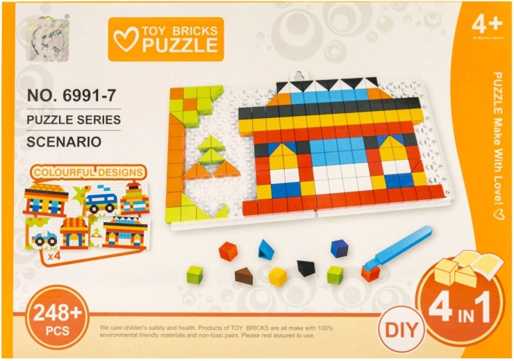 Children’s puzzle 4-in-1 Buildings 248 pieces