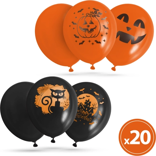 Halloween Balloon Set, 20 Pieces