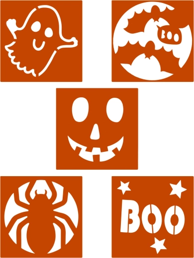 Halloween Stencil Set - 5 Pieces